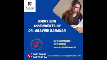 NMIMS BBA  Assignments by DR  ARAVIND BANAKAR I NMIMS June 2024 Customized Solved Assignments
