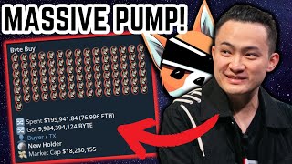 $BYTE pumps after 200K Buy! Justin Sun holds BYTE?!?!