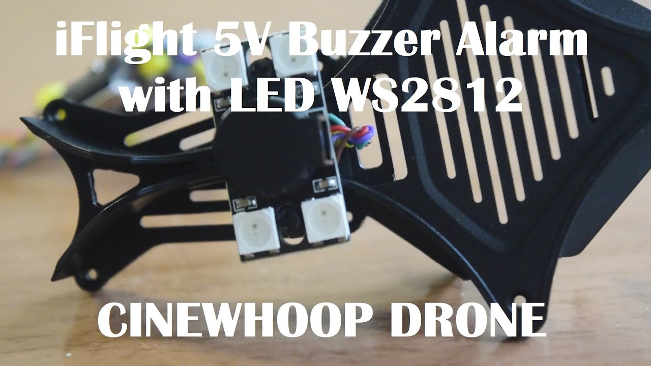 iFlight 5V Buzzer Alarm with LED WS2812 on Cinewhoop Drone Frame Beta 95X with Speedybee f7 Mini FC