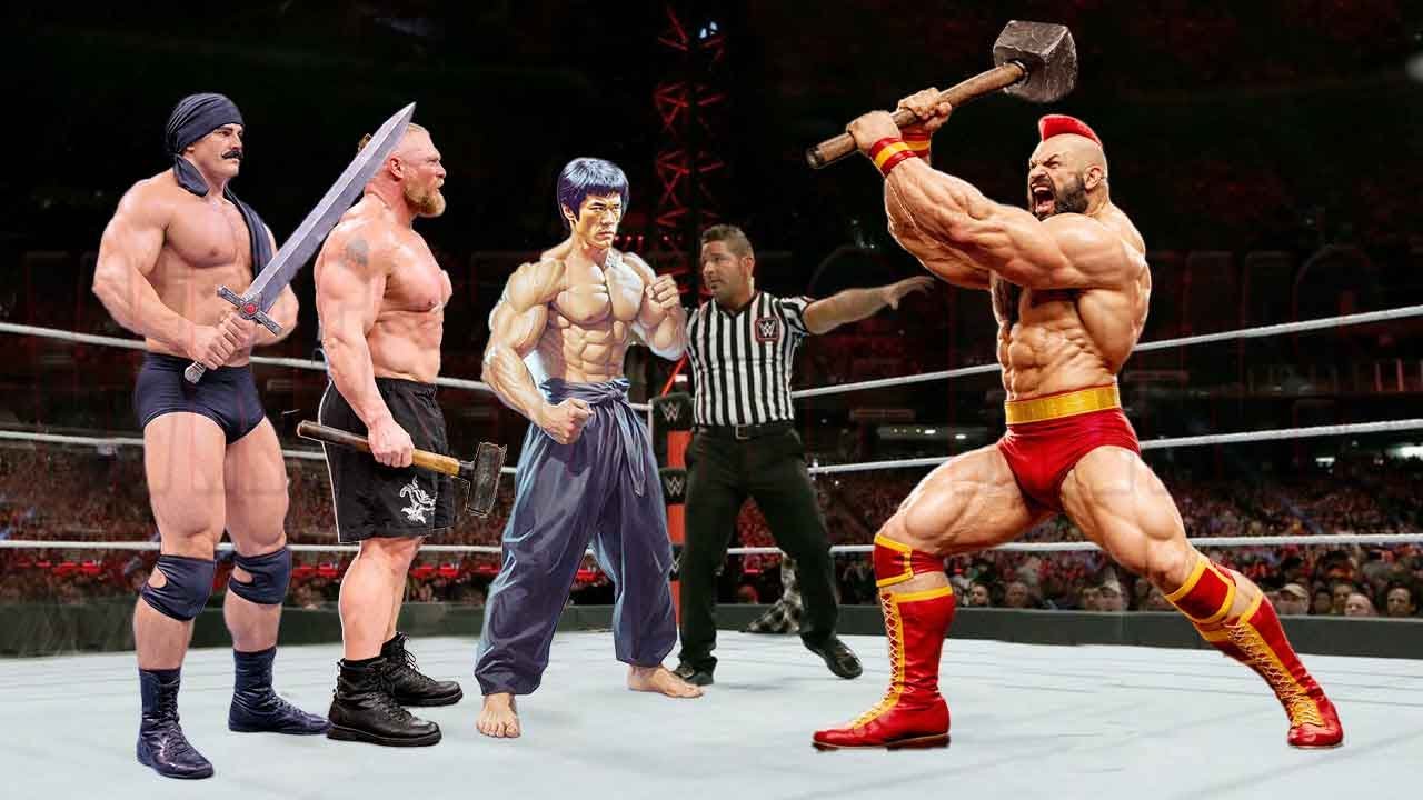 Zangief vs Dara Singh Brock Lesnar Bruce Lee Match