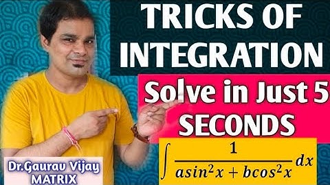 TRICKS OF INTEGRATION | IIT-JEE | NDA | BITSAT | All Entrance Exam | T-2 | DGV SIR | MATRIX