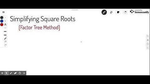 Simplifying square roots (factor tree method)