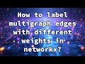 How to label multigraph edges with different weights in networkx?