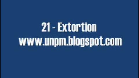 AUDIO TAPE TEST # TWENTY ONE, "EXTORTION" www.unpm.blogspot.com.wmv