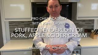 Stuffed Tenderloin of Pork, Apple & Cider Cream