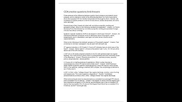 CEN practice questions And Answers