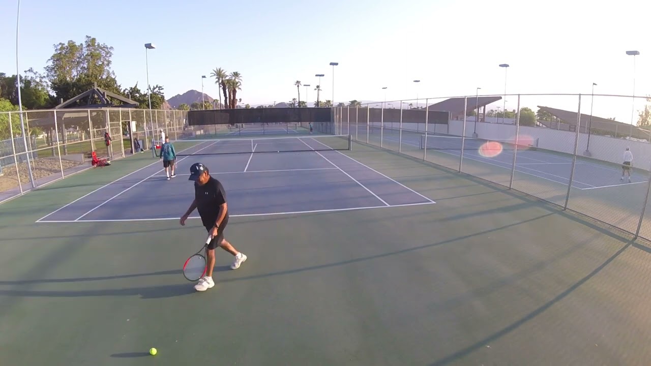 Tennis Fritz burns Park