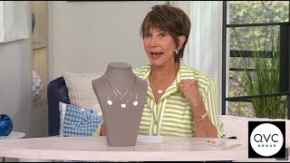Diamonique x Kathy Levine Simplicity Oval Pendant with Chain | QVC