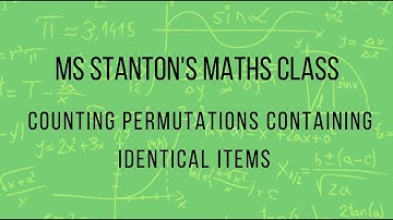 Counting Permutations containing Identical Items