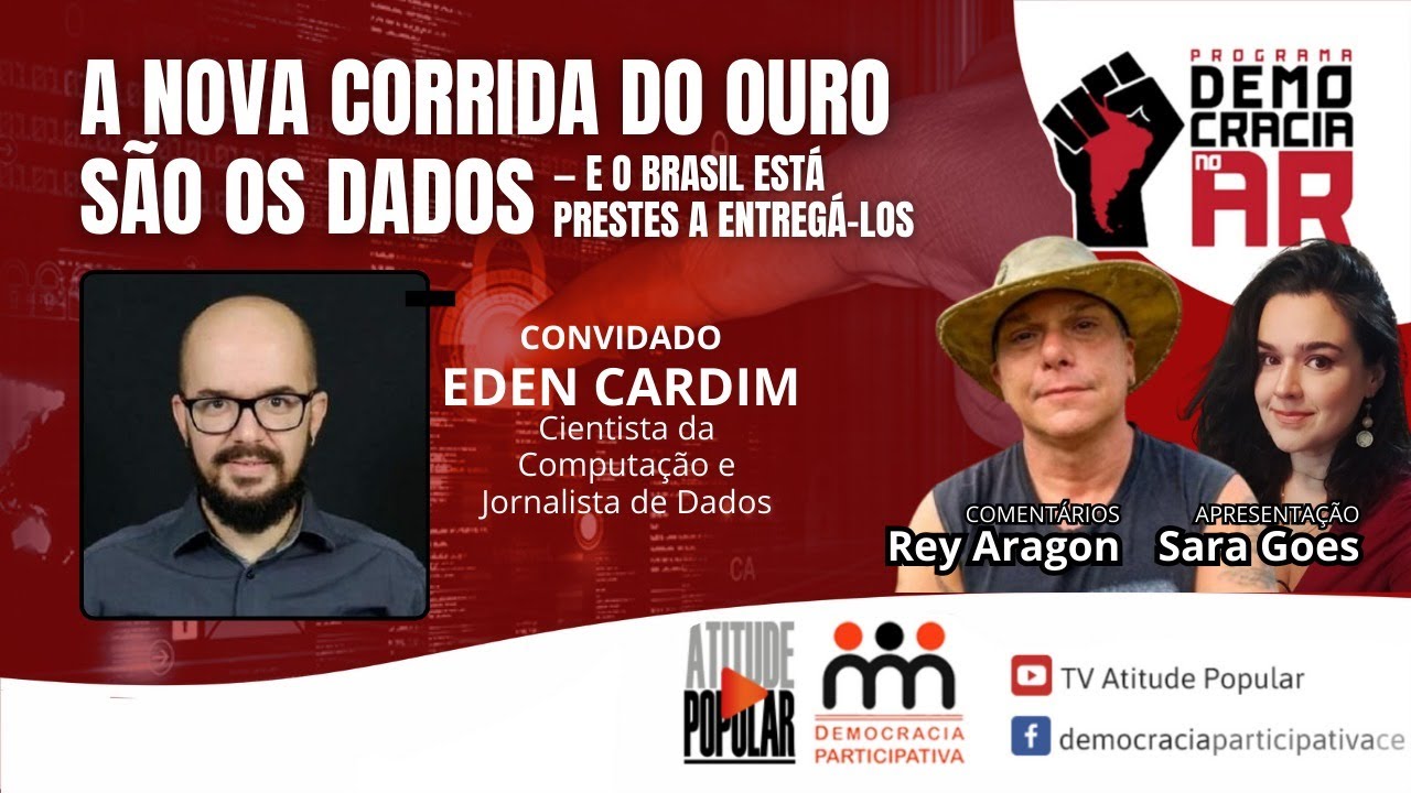 Éden Cardim critica entrega de dados nacionais a big techs e compara projeto de Haddad a uma base militar estrangeira