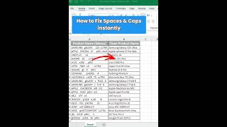 Fix Spaces & Capitalization Instantly #excel #exceltips #trim #proper #parmindersinghanalytics #data