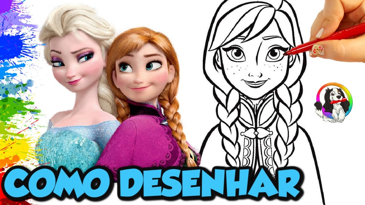 Desenho de Anna do Filme Frozen para colorir