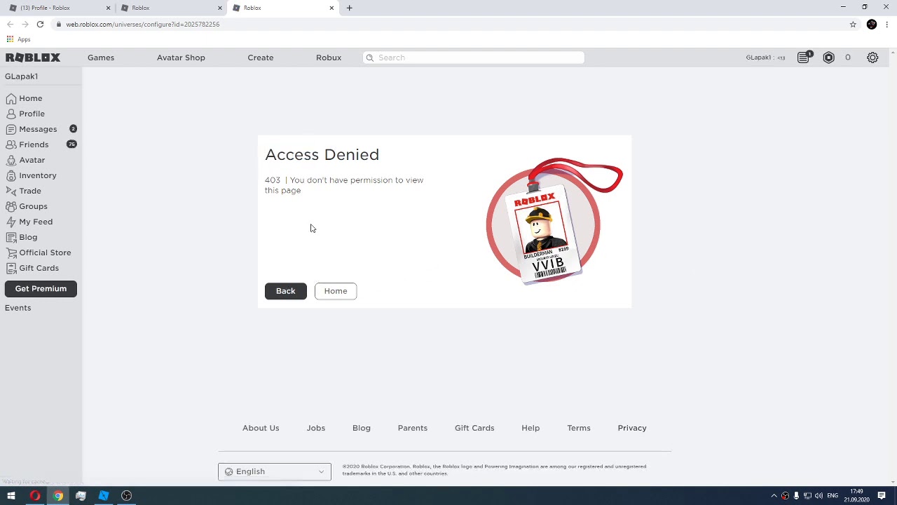 Roblox 403 Code Error Youtube - roblox access denied