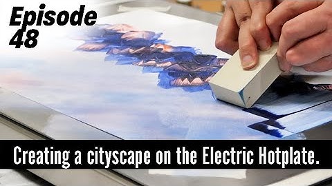 Encaustic Art how to paint a cityscape