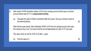 IB Math Studies: Compound Interest ex. 1