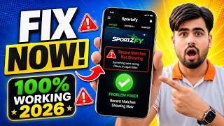🔥 How to Fix Sportzfy Recent Matches Not Showing (100% Working 2026)