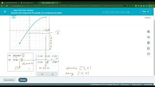 Domain and Range from the Graph of a Continuous Function