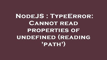 NodeJS : TypeError: Cannot read properties of undefined (reading 