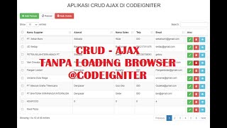 [Codeigniter] Ajax CRUD Menggunakan Bootstrap modals and DataTables