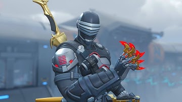 NEW Snake Eyes Genji Skin Showcase | Overwatch 2 x G.I. Joe