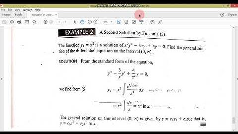 Reduction of order problem//ODE//M.Adnan Anwar