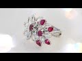 Ring Amaryllis with Rubies and Diamonds – Jewelry Collection 2021 Valentyna Alb Jewelry
