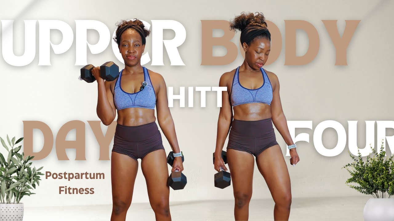At Home Upper Body  HITT Dumbbells Workout | Postpartum Conditioning | Strength & Stability