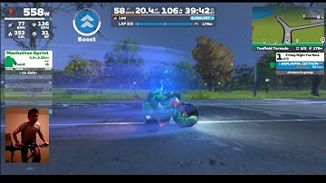 Zwift - Friday Night Fun Race (A) on Toefield Tornado in New York - 1st (and only) place