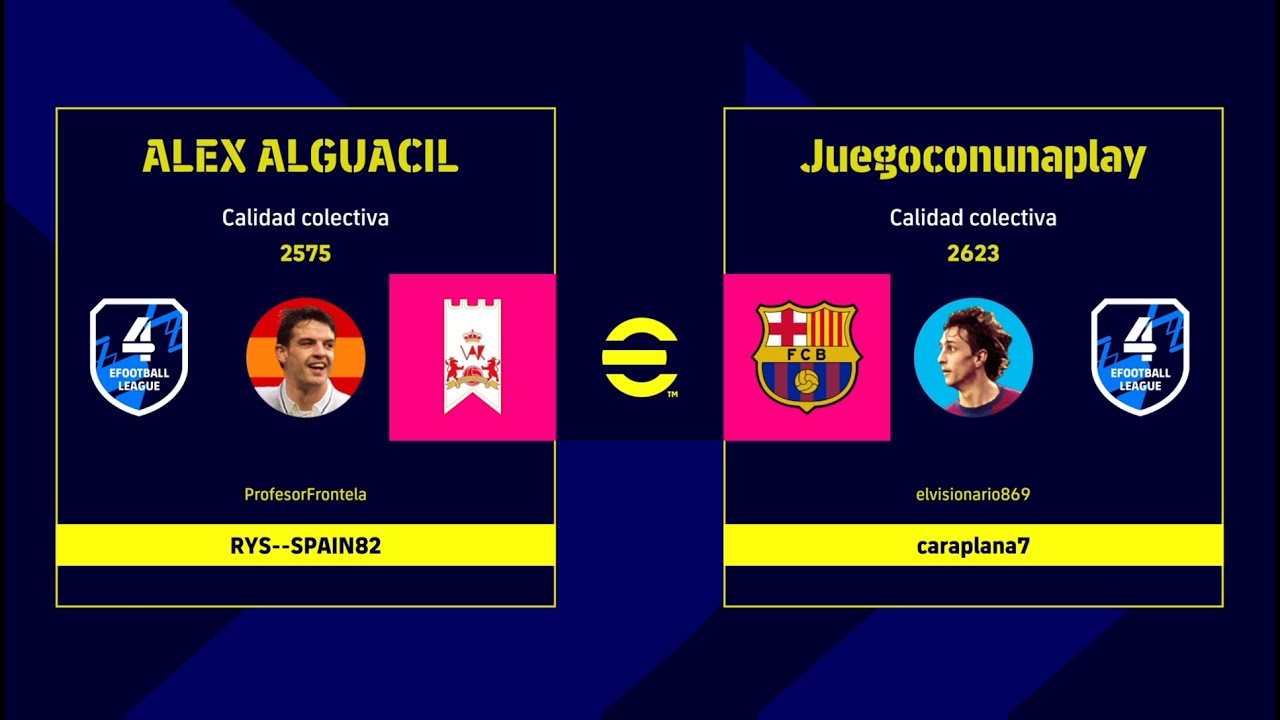 efootball 23 caraplana vs alex alguacil YouTube
