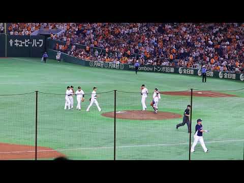 2018.6/9 巨人‐西武 最後まで粘るも最後は60中村がセンターフライ、試合終了で巨人勝利