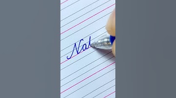 How to write “Natta” a beautiful name in cursive handwriting #Shorts #cursivewriting #calligraphy