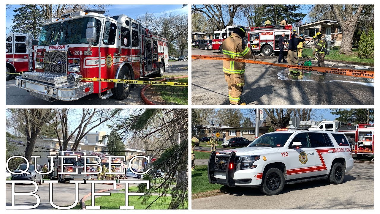 Laval Fire Department (S.S.I.L.) Residential Fire in Fabreville 🔥 YouTube