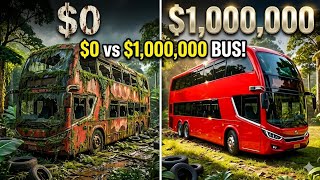  I Turned This Rusted Scrap Bus into a $1,000,000 Luxury Mansion!