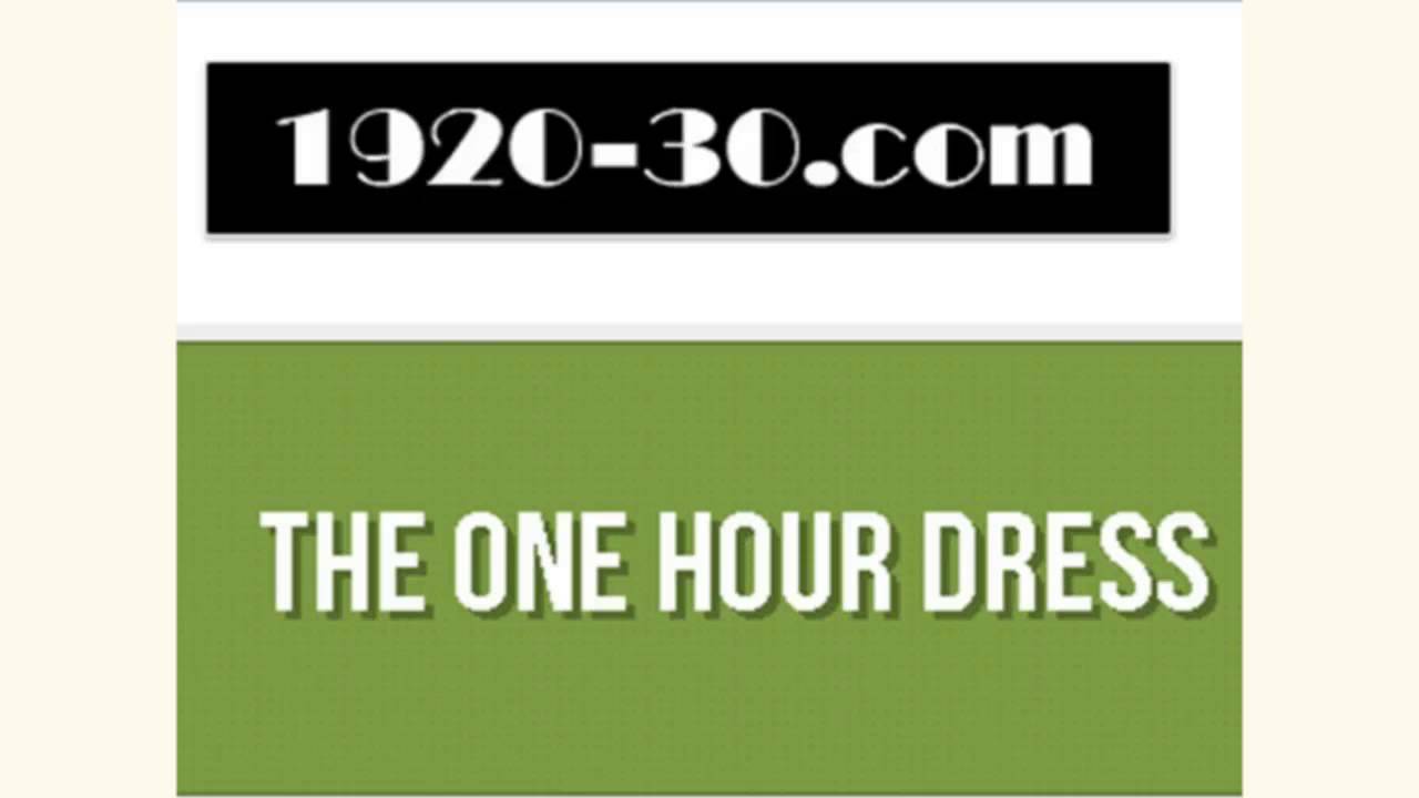 How To Make 1920s Flapper One Hour Dress Costume