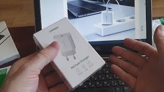 картинка: Быстрая зарядка Ugreen PD20W. Qualcomm 4.0. Quick Charge 3.0 Type C для iPhone 12 и всех на Android