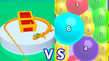 Snake Run Race vs Melty Bubble - ASMR Gameplay (NOOB vs PRO vs HACKER)