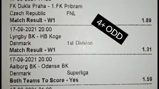 SEPTEMBER 17 2021 4+ ODDs BETTING TIPS TODAY 90% ACCURATE SURE FOOTBALL FIXED MATCHES PREDICTION screenshot 3