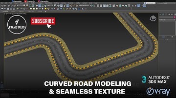 How to Create Roads in 3ds Max Curve | Road Seamless Texture in #3dmax