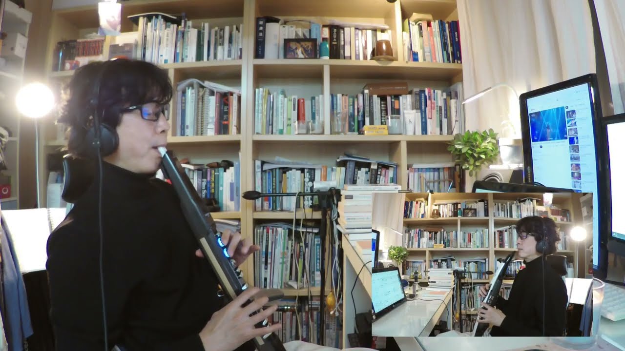 비와 당신(럼블피쉬). 크로마윈드+에어로폰 AE-20 전자색소폰 연주