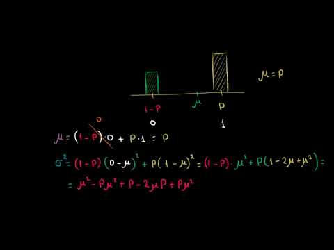 ბინომინალური განაწილების საშუალოსა და დისპერსიის ფორმულები