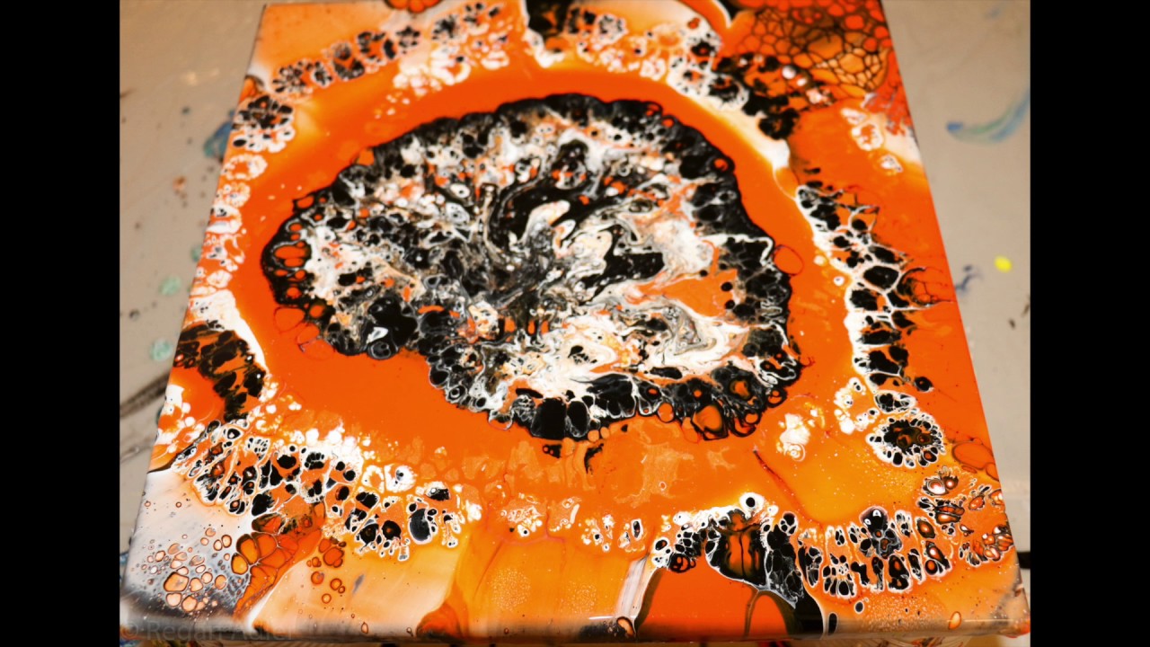 Acrylic Pouring Orange & Black YouTube