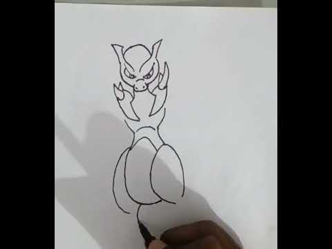 how to draw mew two shadow