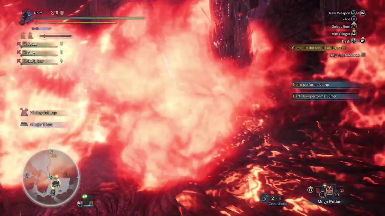 [MHW]Dodging Behemoth Ecliptic Meteor with DRAGOON JUMP emote