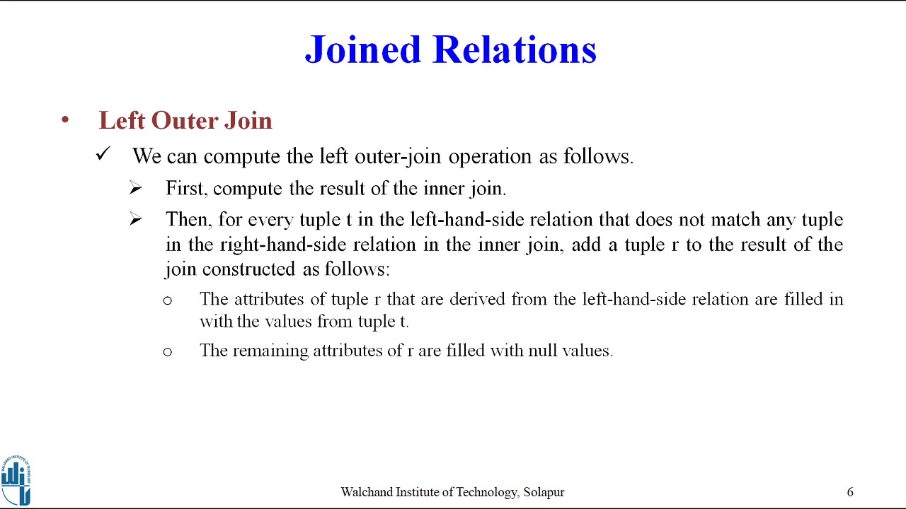 Left Outer Join - YouTube