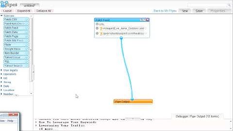 Using Yahoo Pipes For RSS Feeds