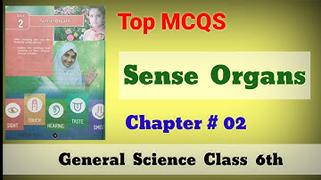 Top Mcqs for pst test! General Science Class 6th top 47 Mcqs Chapter 02 Sense Organs