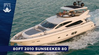 2010 80ft SUNSEEKER FLYBRIDGE WALKTHROUGH | FOR SALE BY FYI YACHTS