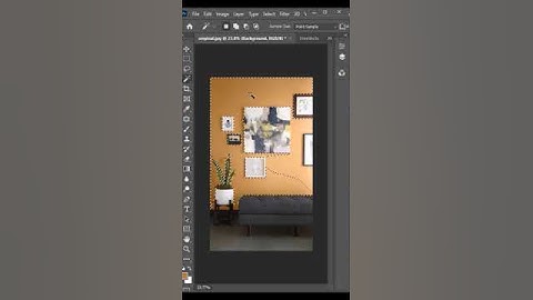 How to Place pattern on wall in Photoshop #shorts