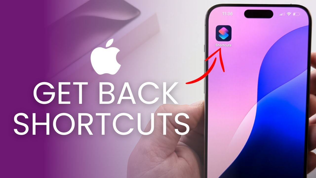 iOS 18: How To Get Shortcuts App Back On iPhone! - YouTube