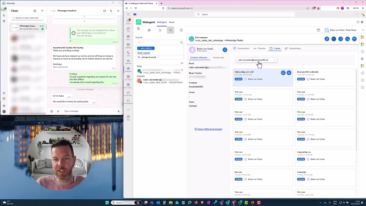 Anywhere365 WhatsApp integration
